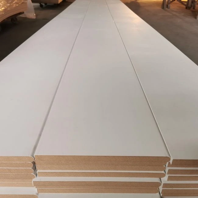 Top-ranking White Gesso Coated FJ Wooden Trim Mouldings Base Boards For The Floor