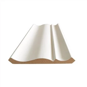 Acuan Mahkota Kayu Primed Putih MDF Hiasan